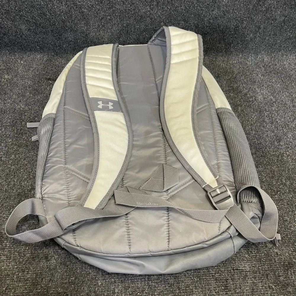 Under Armour 1294720 UA Storm Grey White Hustle 3.0 Storm School Travel Backpack